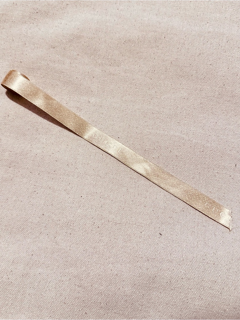 Gucci | Ribbon | Gucci Gold Satin Ribbon Accent